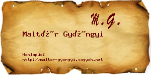 Maltár Gyöngyi névjegykártya